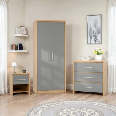 Saville Bedroom Set grey/wood