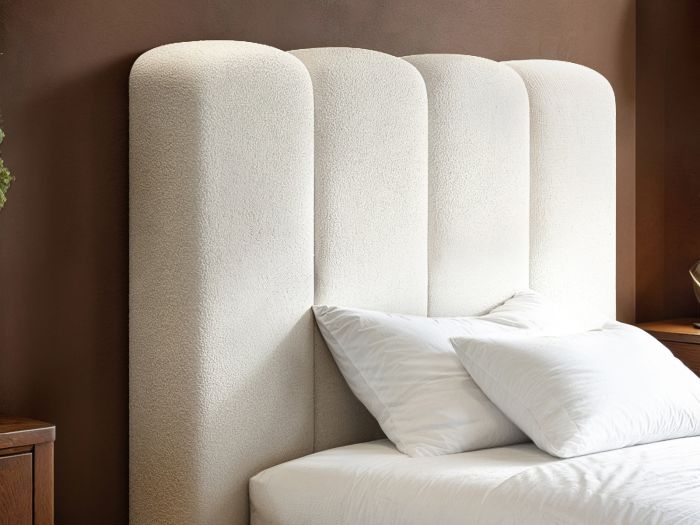 Solice 3'0 Single Cream Boucle Ottoman Bed