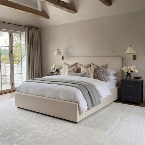 Wilder Antique White ottoman bed frame