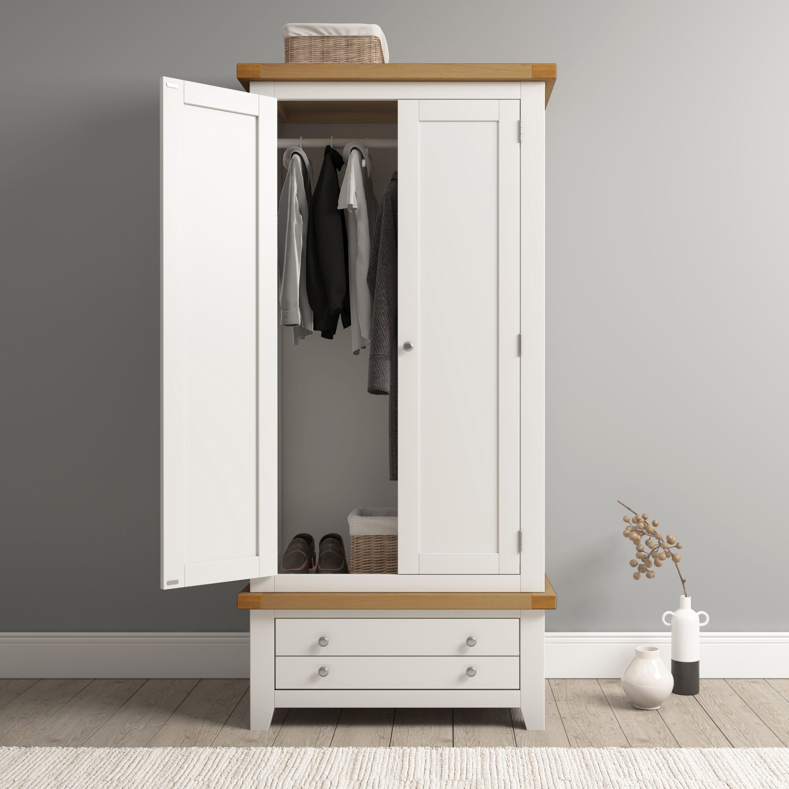 Willow 2 Door Wardrobe - Part Assembled