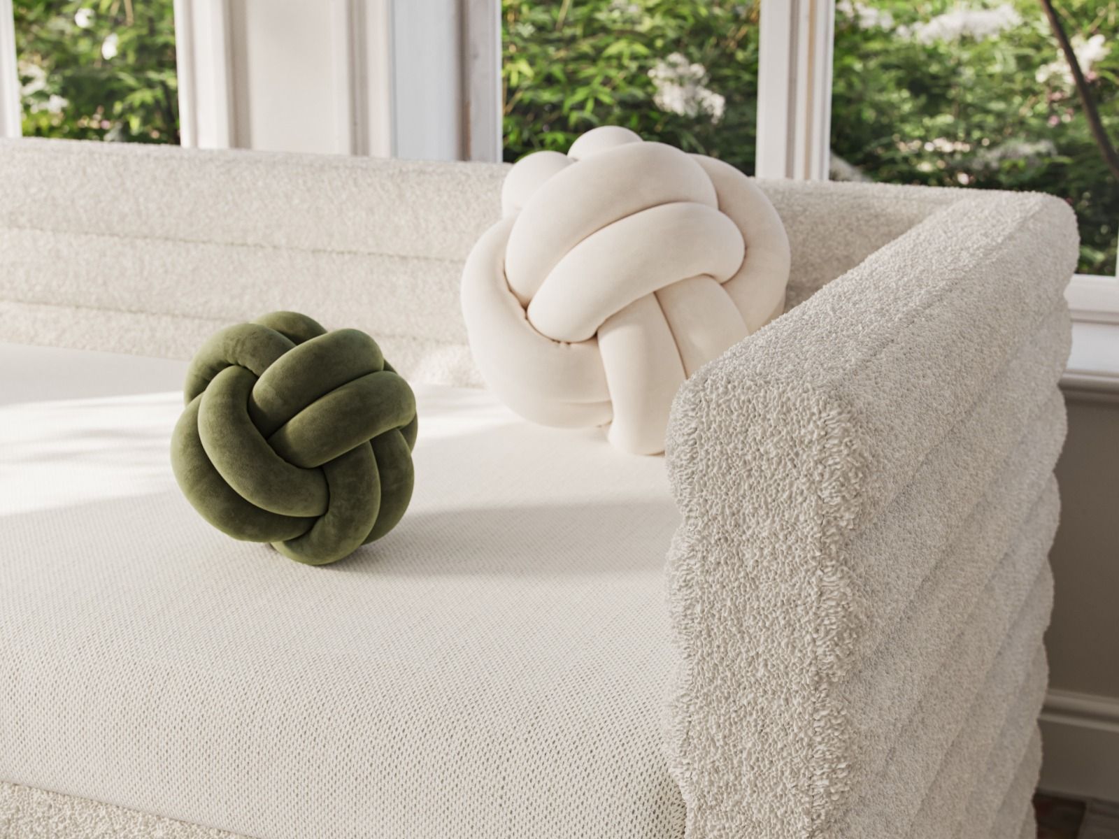Yumma Cream Fabric Day Bed