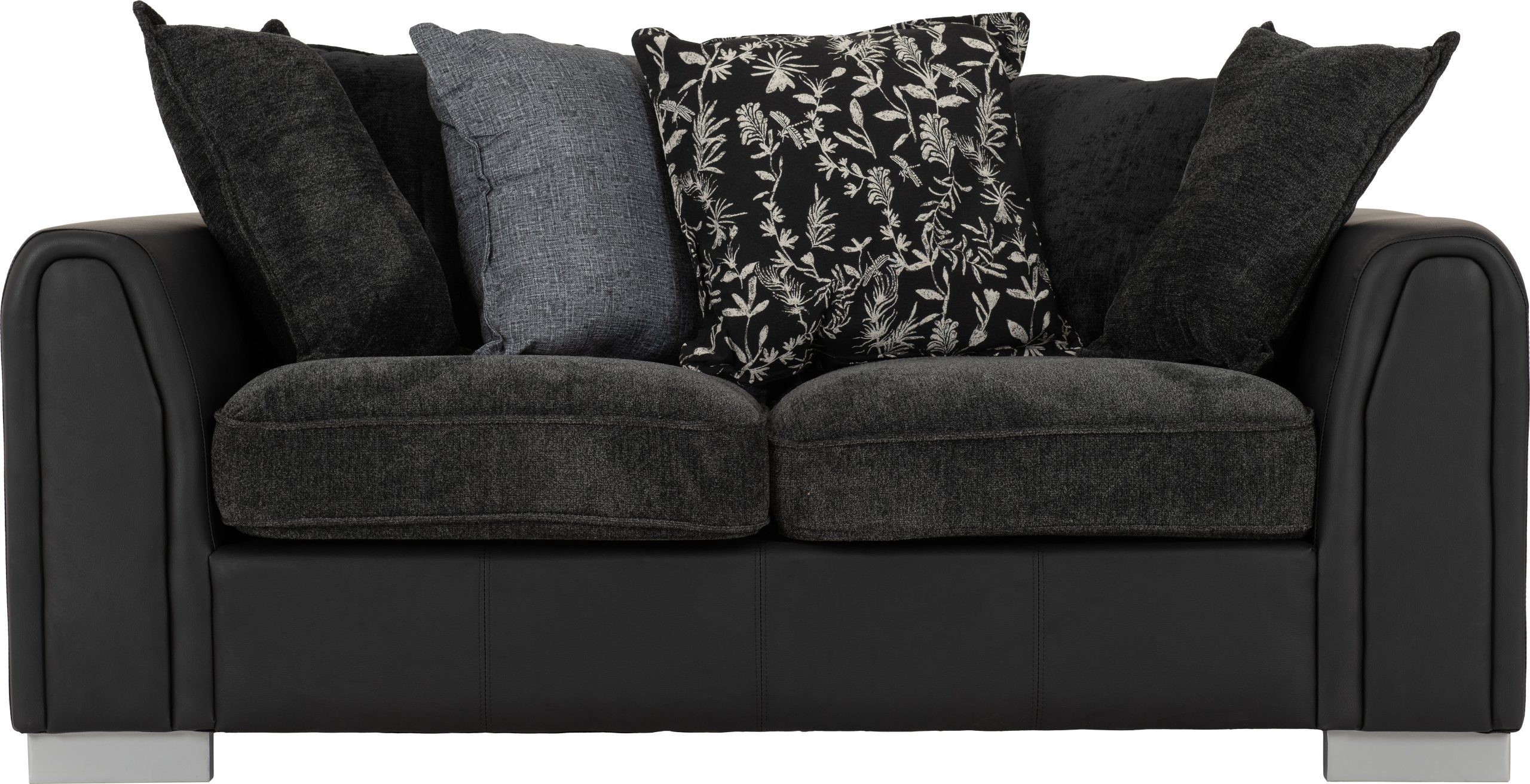 Millie 3 seater and 2 seater Dark Grey fabric sofa package