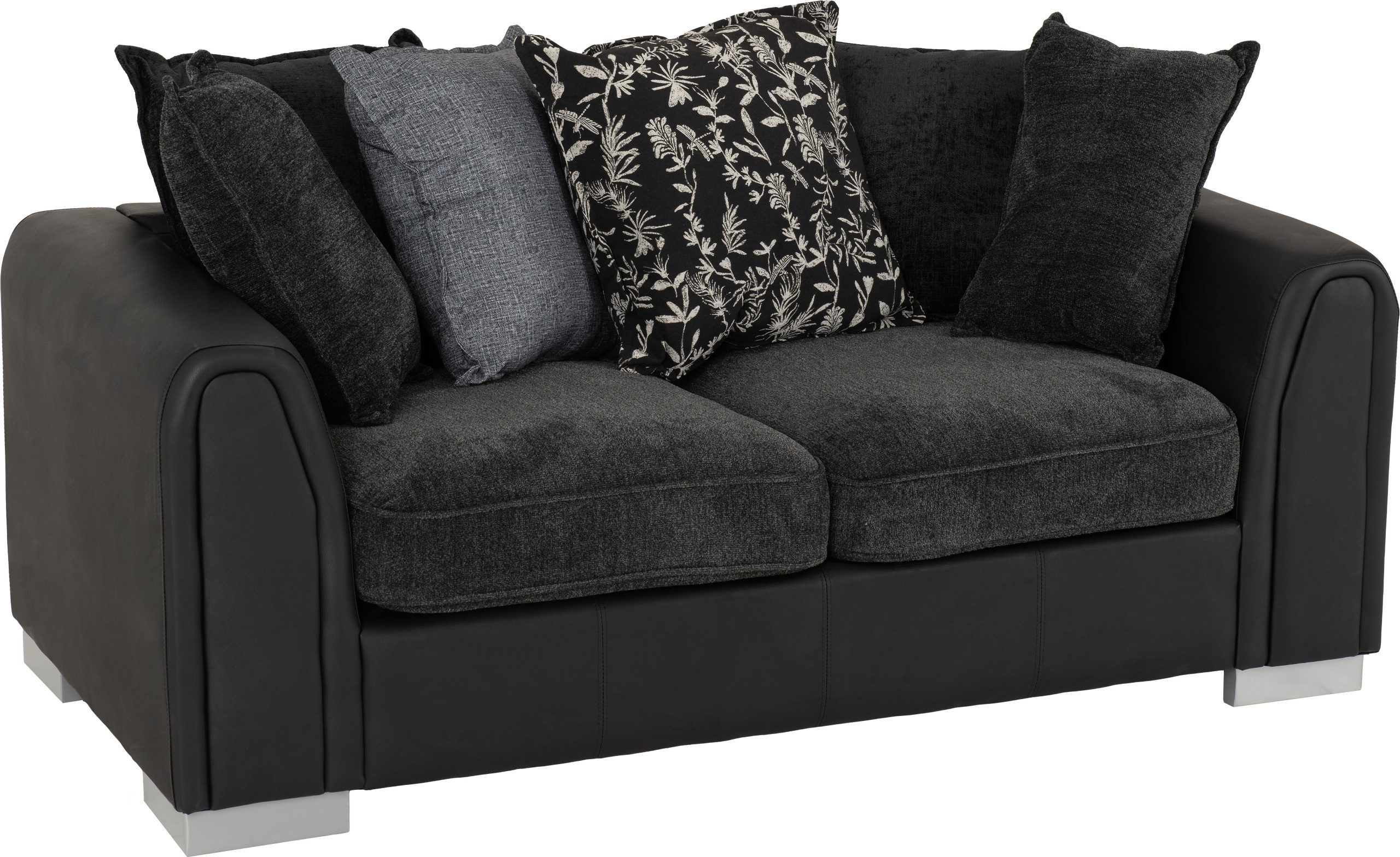 Millie 3 seater and 2 seater Dark Grey fabric sofa package