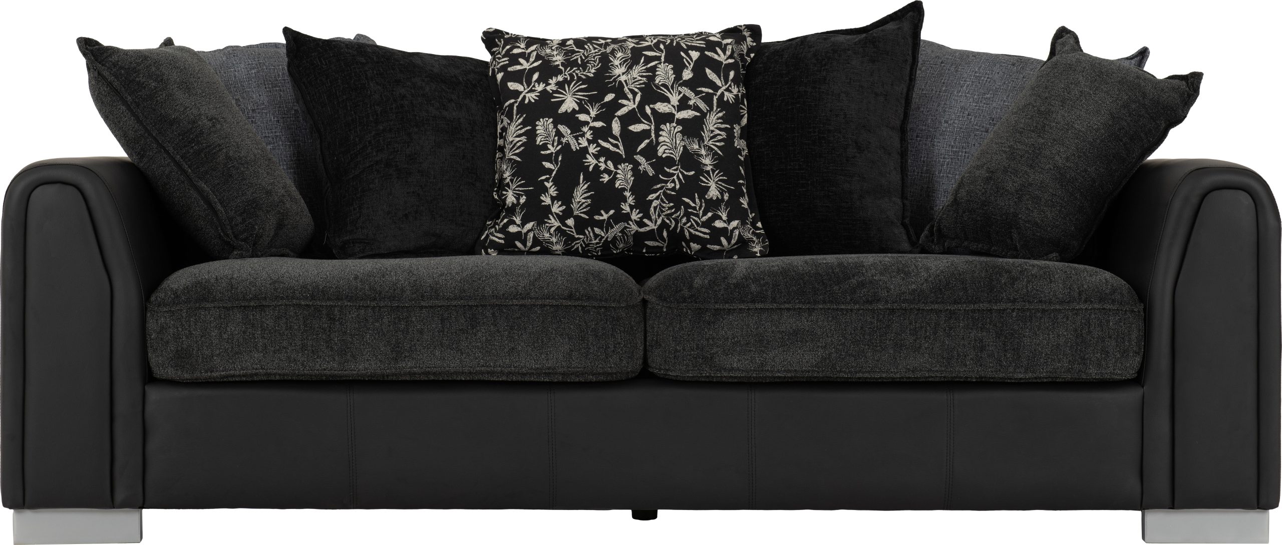 Millie 3 seater and 2 seater Dark Grey fabric sofa package