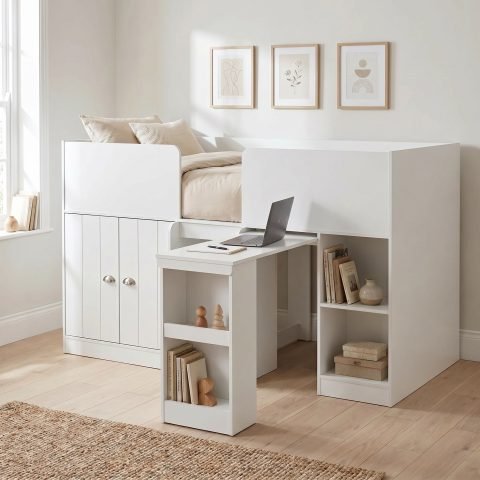 Orlando White Study Bunk