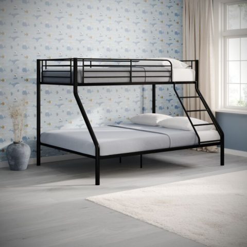 Tandy Triple Black Metal Bunk Bed