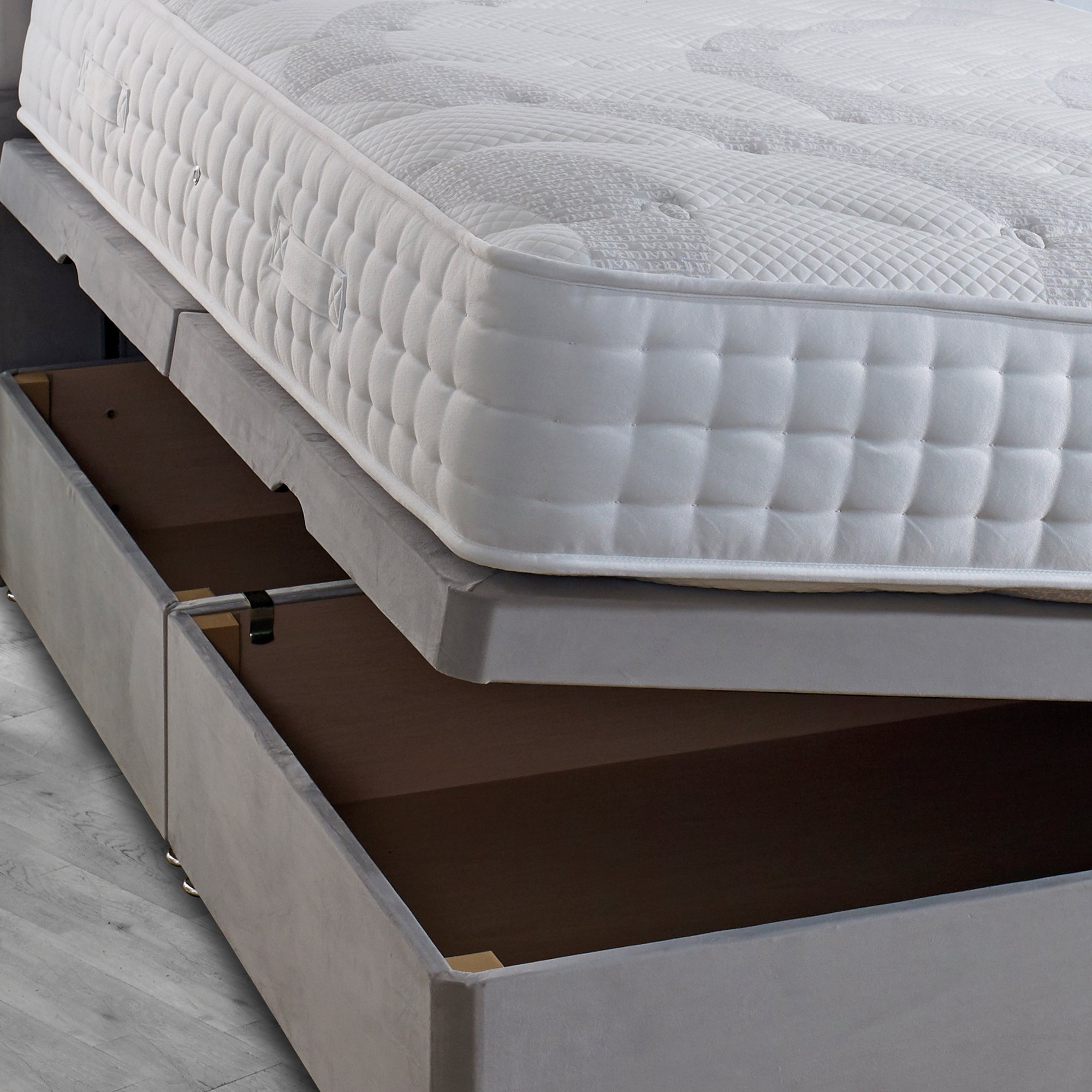 Ottoman Divan Bed Base - side lift storage