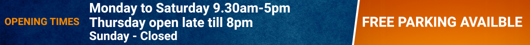 All About Beds Opening Times: Monday to Saturday 9:30 to 5 - Thursday late night opening till 8pm - Free Parking