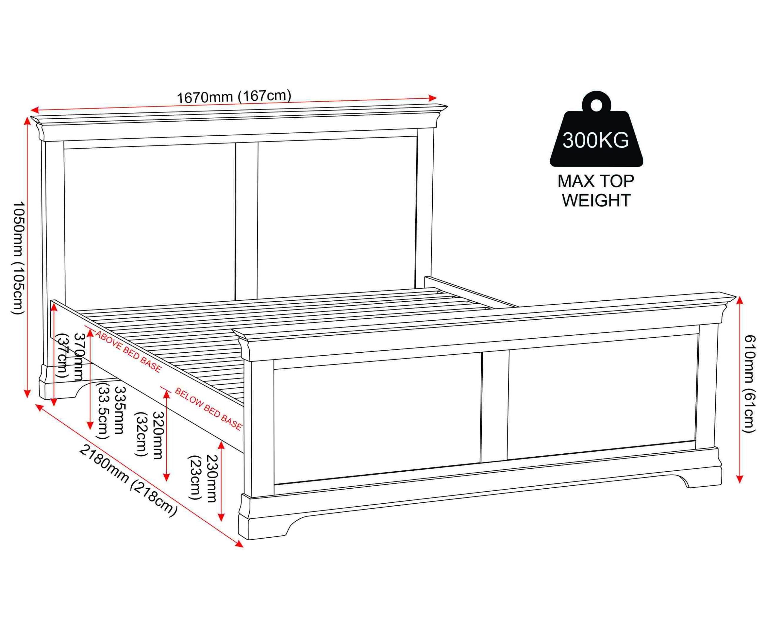 Bordeaux White Bed Frame